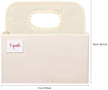 3 Sprouts Elephant Diaper Caddy - Nursery Organizer Tote Bag