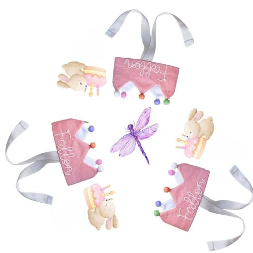 Handmade Baby Birthday Gift Set with Crown and Hair Clips