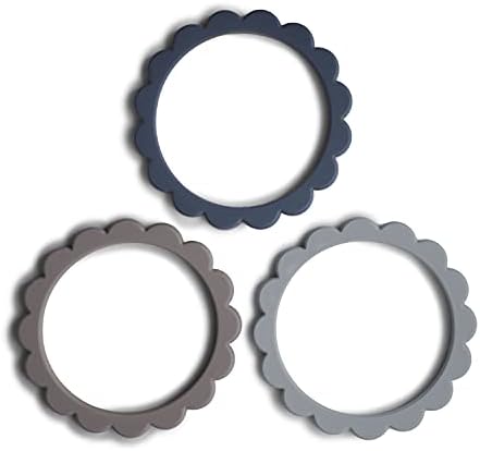 Mushie Flower Teether Bracelet 3-Pack 1