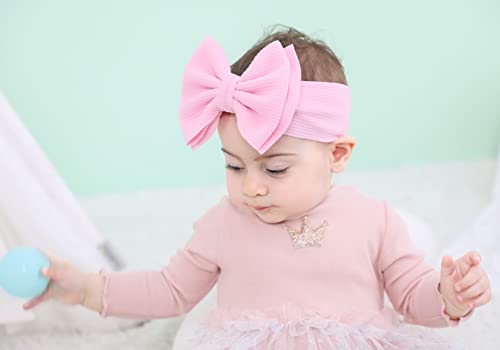 Cinaci 12 Pack Stretchy Elastic Wide Nylon Headbands for Baby Girls