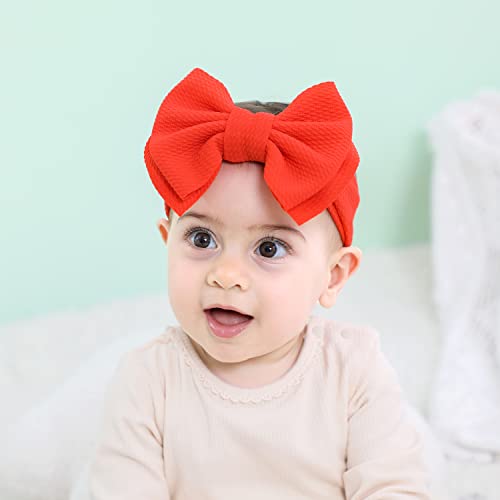 Cinaci 12 Pack Stretchy Elastic Wide Nylon Headbands for Baby Girls