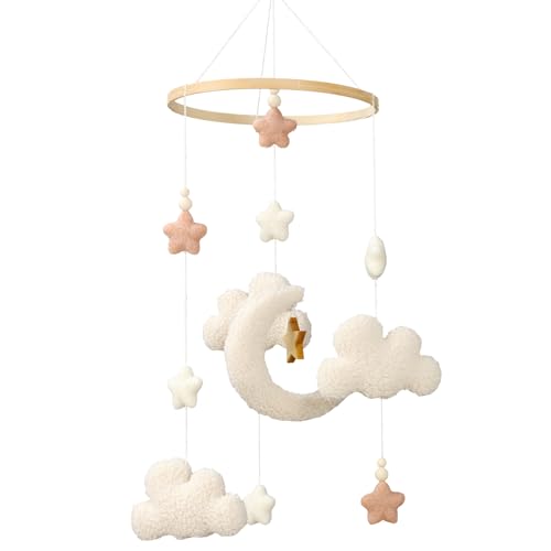 CroBlissful Crib Mobile - Stars Moon Cloud Boho Neutral