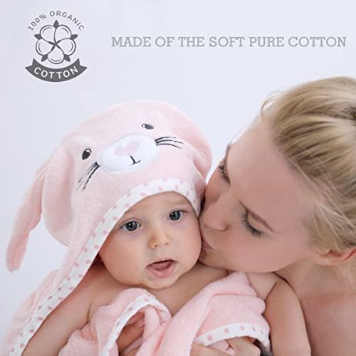TBEZY Baby Hooded Towel with Bunny Design 1