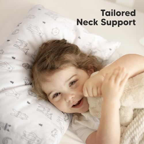 KeaBabies Jumbo Toddler Pillow with Case - Soft Organic Cotton