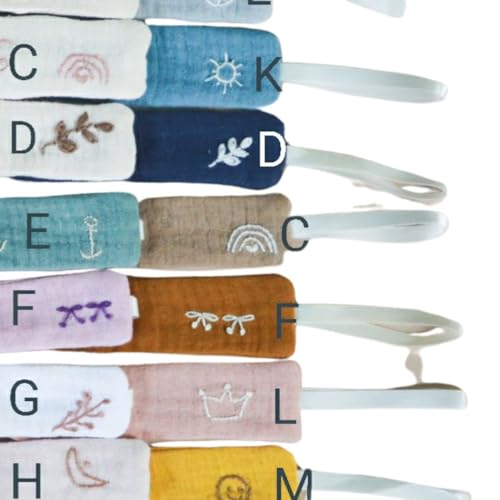 Handmade Baby Pacifier Clips with Wooden Handle