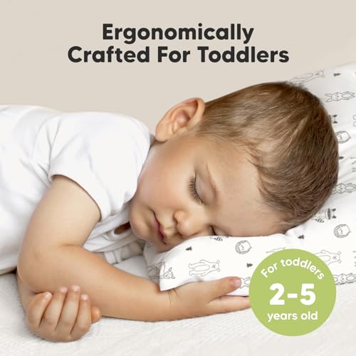 KeaBabies Jumbo Toddler Pillow with Case - Soft Organic Cotton
