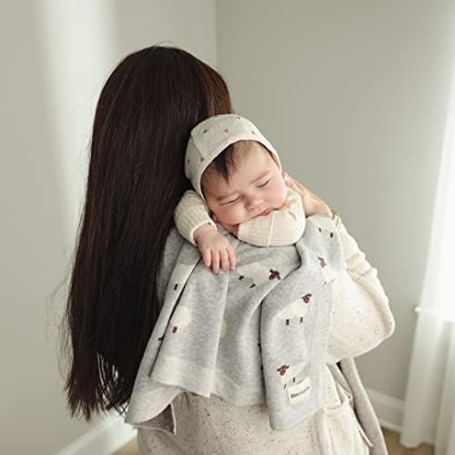 Bleu La La Baby Swaddle Blanket - Luxury Cotton Knit