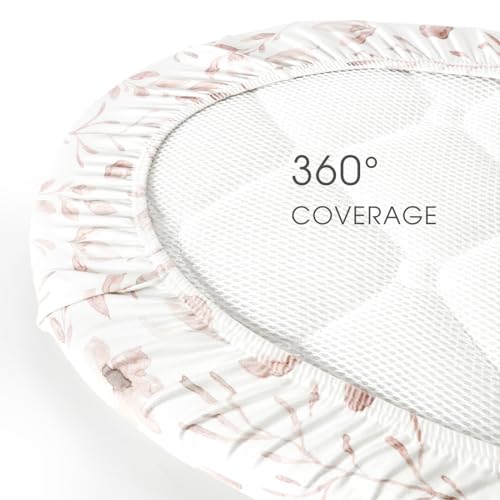 GRSSDER Stretchy Bassinet Sheet Set 2 Pack Blush Pink