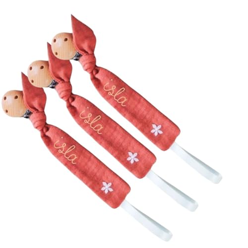 Personalized Pacifier Clip 6 Inch Wooden Holder
