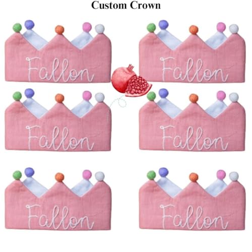 Personalized Baby Birthday Crown with Embroidered Name 1