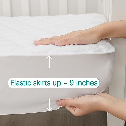 Biloban Crib Mattress Protector Sheet Fitted Waterproof 52x28
