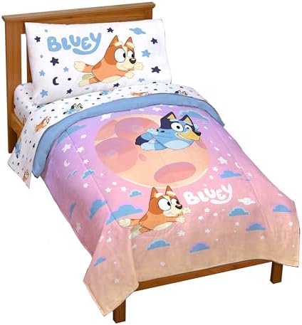 Jay Franco Bluey Bingo Toddler Bed Set - 4 Piece