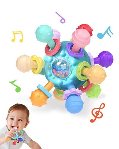 Tonberless Teething Toys with 360-Rotary Ball for 0-12 Months