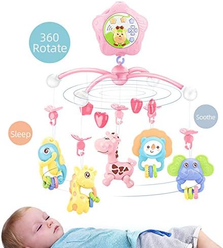 Caterbee Baby Crib Mobile with Light and Music