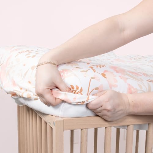 The Peanutshell 4-Pack Fitted Crib Sheets - Whimsical Floral