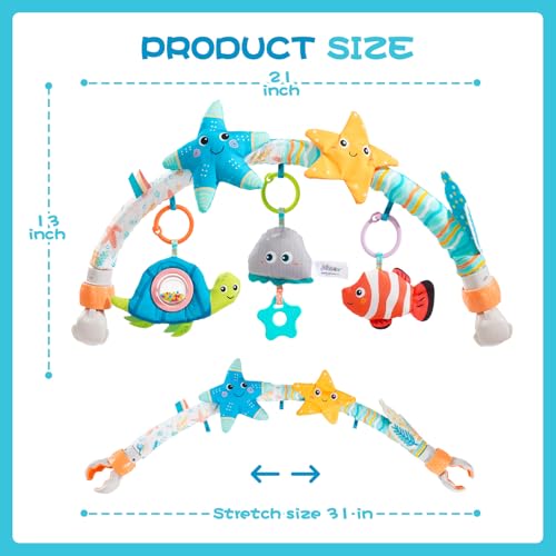 Jollybaby Starfish Musical Bassinet Bouncer Toy