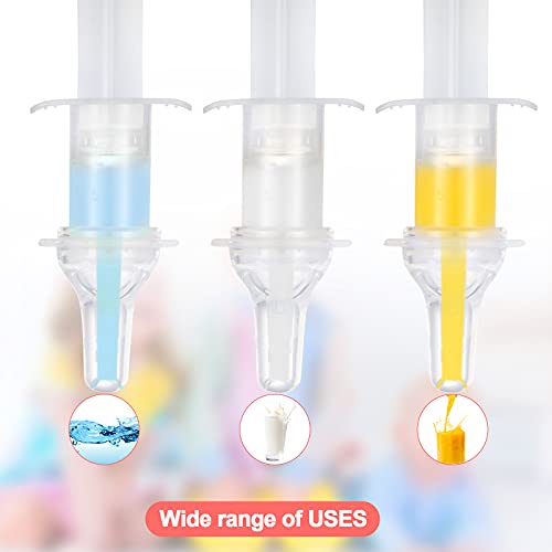 Nuanchu 3 Pcs Baby Feeding Syringe with Nipple and Pacifier