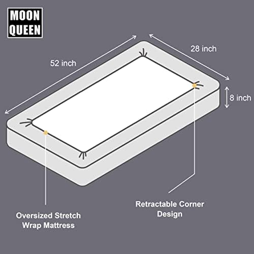 MOONQUEEN 2-Pack Breathable Microfiber Crib Sheets