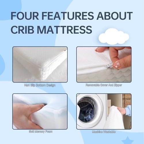 Cocellona Pack and Play Mattress Pad with Removable Cover