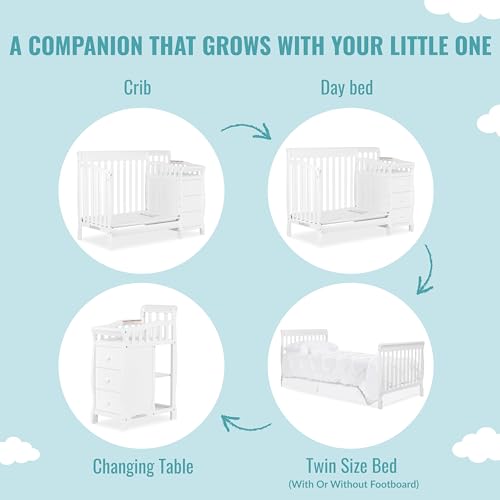Dream On Me Jayden 4-in-1 Mini Crib Changer
