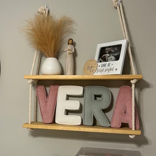 Corduroy Letter Door Hanger for Kids Room