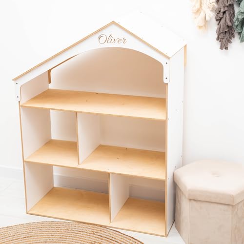 Enjoy The Wood Wooden Dollhouse Bookcase Pink