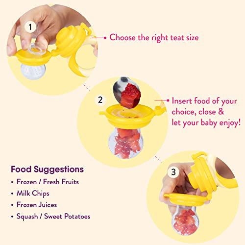 NatureBond Baby Food Feeder 2 Pack - Teething Weaning Aid