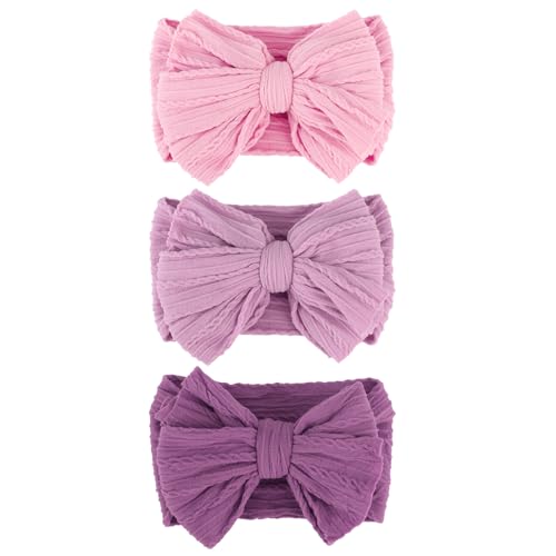 AQOKKA Baby Bows Headbands with Big Bows for Newborn Toddler