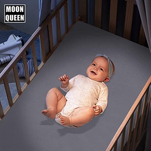 MOONQUEEN 2-Pack Breathable Microfiber Crib Sheets