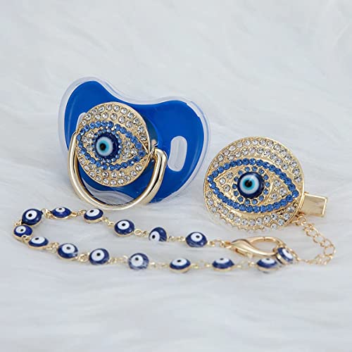 MIYOCAR BPA Free Pacifier Clip Set with Gold Silver Design