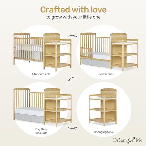 Dream On Me Anna 3 in 1 Crib with Changing Table