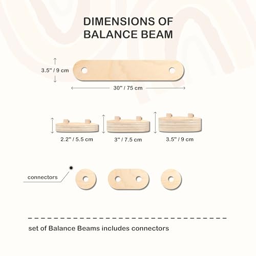 Handmade Wooden Balance Beam for Kids
