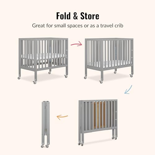 Dream On Me Jett Portable Folding Crib