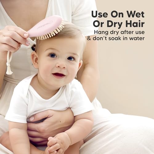 KeaBabies Baby Hair Brush and Comb Set for Newborns