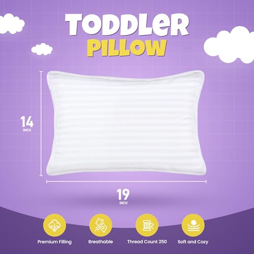 Utopia Bedding Toddler Pillow Pack 2 Pack 14x19