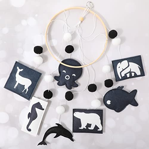 HyDren Baby Crib Mobile - 2 Styles Black and White Decor