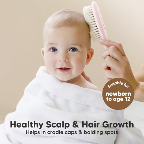 KeaBabies Baby Hair Brush and Comb Set for Newborns