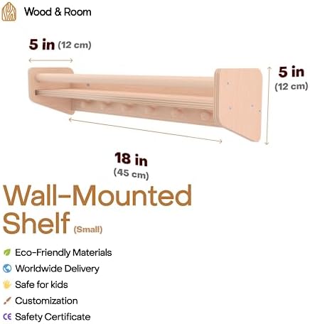 WOODROOM Wall Hook for Kids Nursery and Entrance 1
