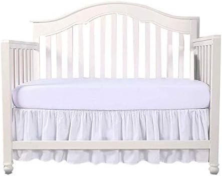 Crib Bed Skirt Dust Ruffle 100 Natural Cotton 14 Drop