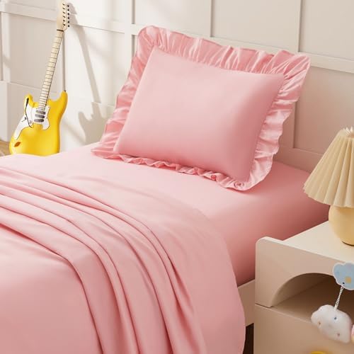 KKJIAF Toddler Sheet Set 3 Piece Light Pink