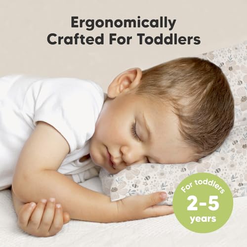 KeaBabies Toddler Pillow with Flora Vale Case