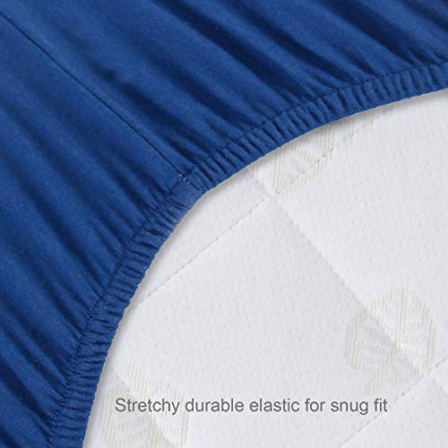 Biloban Crib Sheets Fitted 2 Pack Grey Navy 52x28