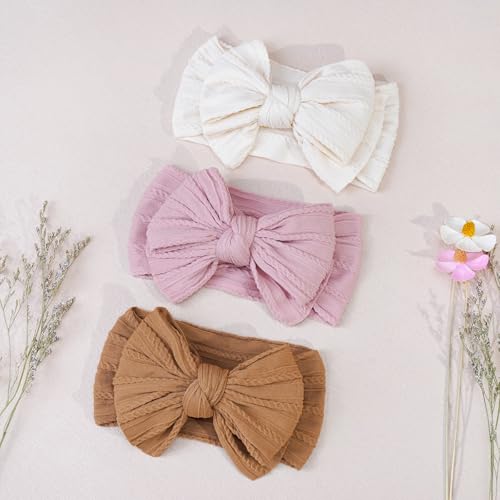 CELLOT 2024 Super Stretchy Soft Headbands with Double Bows Set - Pack of 6