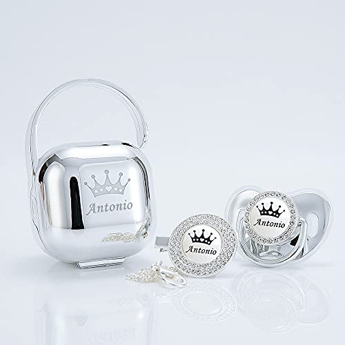 MIYOCAR Personalized Bling Pacifier Box and Set 1