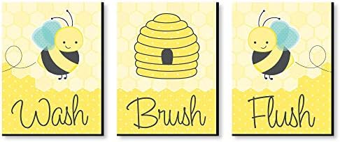 Big Dot of Happiness Honey Bee Wall Art Set