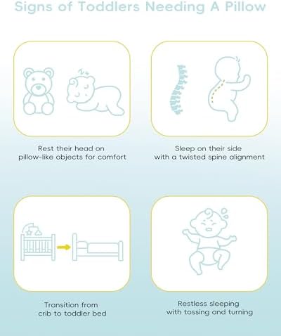 Adjustable Memory Foam Toddler Pillow for 2 Years Up