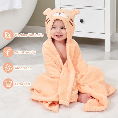 FUBANRAY Toddler Bath Towel 2-Pack with Hood