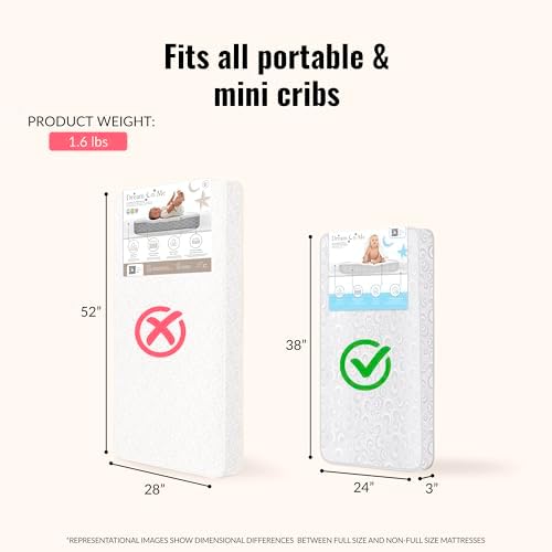 Dream On Me 3 Innerspring Crib Mattress with Waterproof Cover