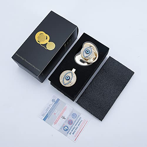 MIYOCAR BPA Free Pacifier Clip Set with Gold Silver Design