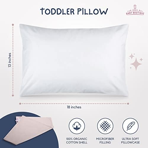 Konas Perfect Pink Toddler Pillow - 13x18 Inch - Ages 2-3